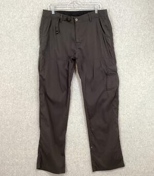 prAna Stretch Zion Pants Mens XL 34L Quick Dry Roll Up Leg Outdoor Hiking UPF 50